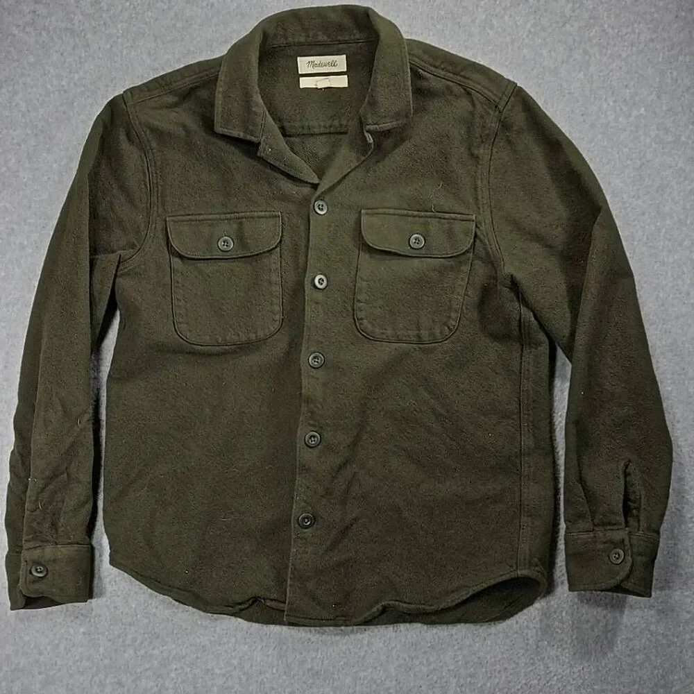 Madewell Shirt Easy Fit Work Men’s Size Medium Heavy flannel Shacket - Picture 4 of 9
